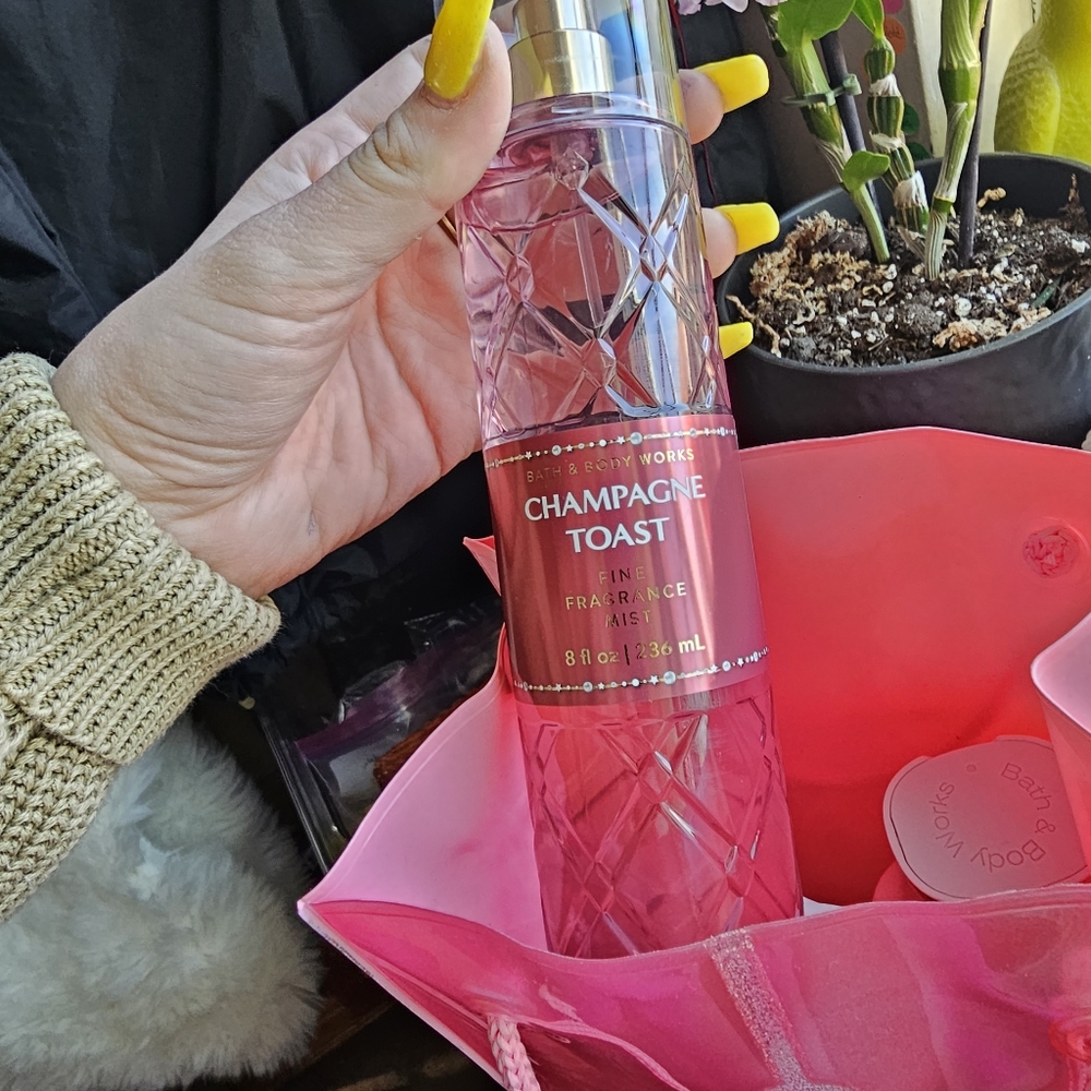 🏷️NEW Bath & Body Works Champagne Toast Holiday Gift Bag, Set of 4 Items - Picture 10 of 11